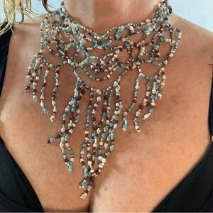 Seed Bead Statement Necklace‎